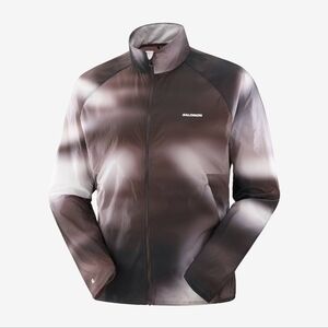 Salomon SHKout FLY GFX GRAPHIC Men's Lightweight Wind Jacket Full-Zip Small NWT